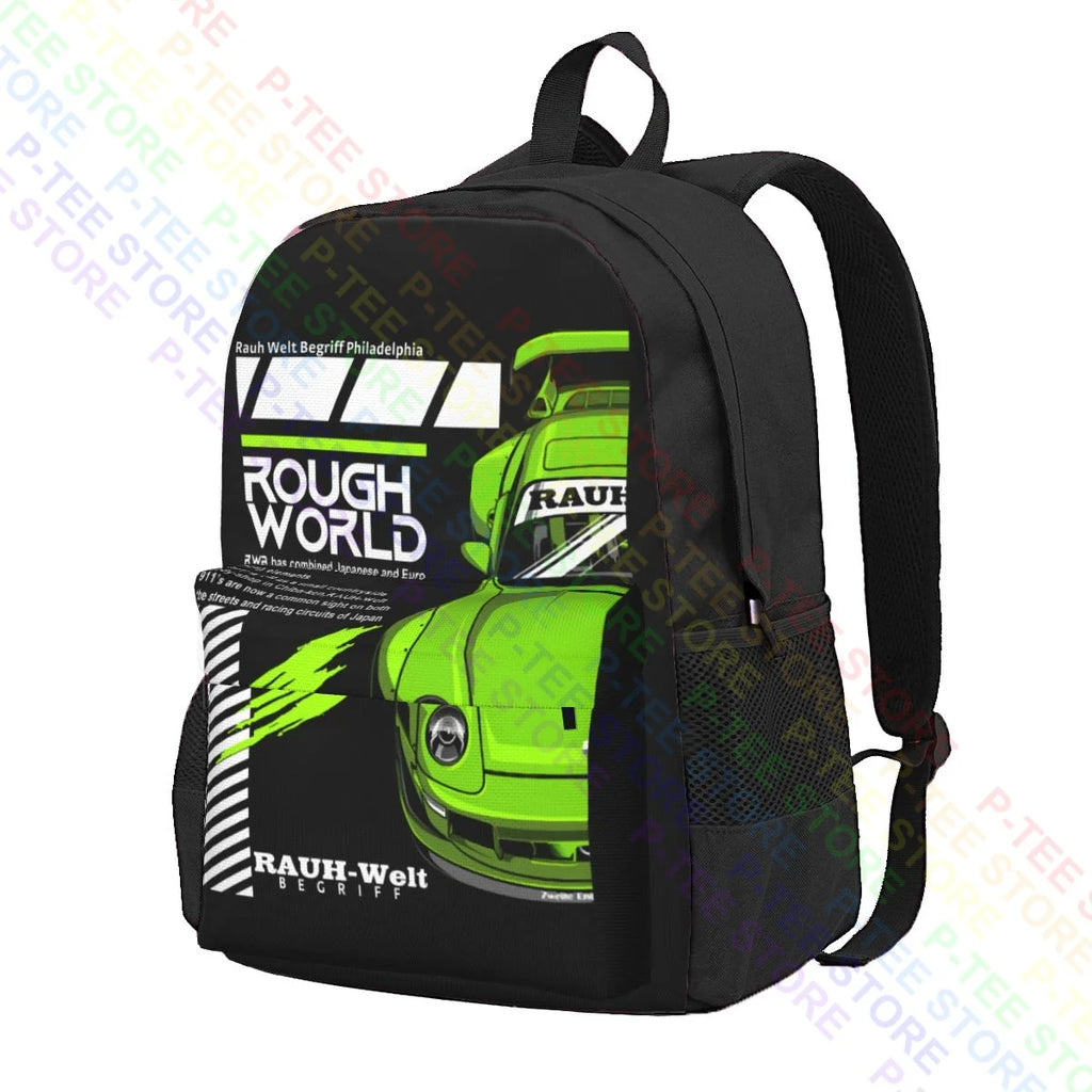 Rwb Vintage Art Print Backpack Large Capacity
