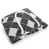 Plaid Beach Tote Canvas Shopping Bag Casual Shoulder Handbag B790