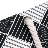 Plaid Beach Tote Canvas Shopping Bag Casual Shoulder Handbag B790