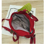 Banana Shaped Embroidery Tote Handbag Women Cartoon Shoulder Bag