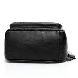 Leather Sheepskin Backpack Tassels Travel Bag Weave School Bag B195