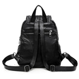 Leather Sheepskin Backpack Tassels Travel Bag Weave School Bag B195