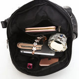 Leather Sheepskin Backpack Tassels Travel Bag Weave School Bag B195