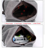 Vintage Canvas Backpack Women's Casual Retro Travel Bag Girls Book Schoolbag