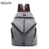 Vintage Canvas Backpack Women's Casual Retro Travel Bag Girls Book Schoolbag