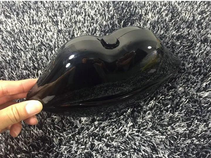 Acrylic Red Lips Evening Clutch Shoulder Handbag