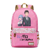 Re:Zero Backpack Teenager Casual Travel Laptop Bag