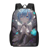 Re Zero Rem Anime Girl 3D Print School Bag for Boys Girls Students Backpack