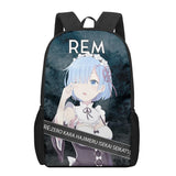 Re Zero Rem Anime Girl 3D Print School Bag for Boys Girls Students Backpack