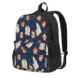 Night Reading Backpacks Men's Women's Travel Bag