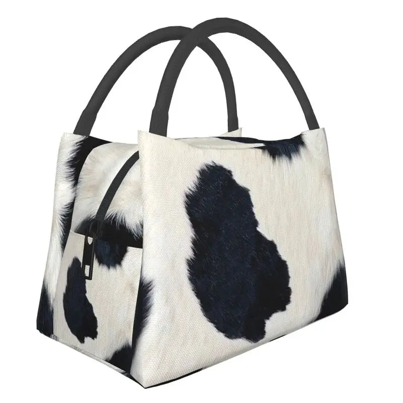 Real Cowhide Insulated Lunch Bag for Women