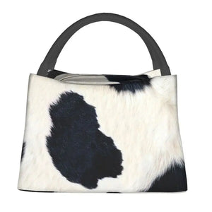 Real Cowhide Insulated Lunch Bag for Women