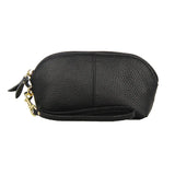 Real Cow Leather Clutch Bag Double Zipper Handbags Brands Ladies Evening Party
