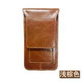 Cow Leather Men Waist Bag Hook Bum Bag Waist Pack Wallet Men Bag
