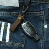 Cowhide Leather Keychain Pocket Car Key Clip Ring Buckle Men Women Gift