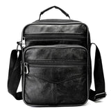 Cowhide Leather Messenger Bag Men Small Casual Shoulder Crossbody