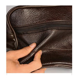 Cowhide Leather Messenger Bag Men Small Casual Shoulder Crossbody
