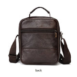Cowhide Leather Messenger Bag Men Small Casual Shoulder Crossbody