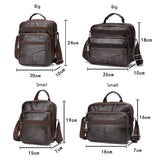 Cowhide Leather Messenger Bag Men Small Casual Shoulder Crossbody
