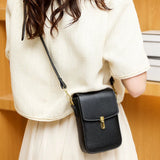 Real Cowhide Leather Women's Mini Messenger Bag Lady Handbag Purse