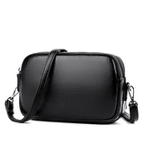 Real Cowhide Leather Mini Messenger Bag Women Shoulder Bag