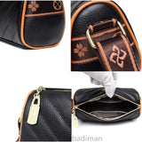 Women's Real Leather Shoulder Bag Wide Straps Crossbody Small Handbag