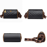 Women's Real Leather Shoulder Bag Wide Straps Crossbody Small Handbag