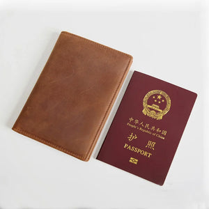 Genuine Leather Passport Cover Wallet Holder