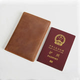 Genuine Leather Passport Cover Wallet Holder