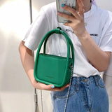 Genuine Leather Women's Saddle Bag Spring Shoulder Messenger Cowhide Armpit Bag