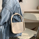 Genuine Leather Women's Saddle Bag Spring Shoulder Messenger Cowhide Armpit Bag
