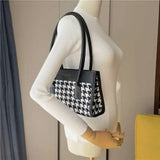 Retro Houndstooth Underarm Bag Ladies Bag Square Bag Wild Shoulder Bag