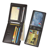 Men Leather Bifold Wallet Removable Flip Up Id Window with Passcase