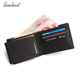 Men Leather Bifold Wallet Removable Flip Up Id Window with Passcase