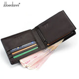 Men Leather Bifold Wallet Removable Flip Up Id Window with Passcase