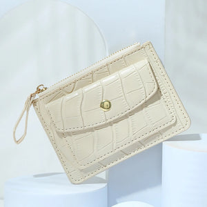 Rechargeable Women's Leather Front Pocket Wallet with Phone Pocket