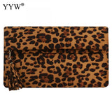 Leopard Brown Evening Bags Clutch Crossbody Bag Vintage Clutches And Purse
