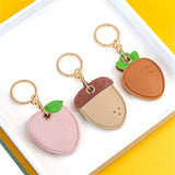 Water Drop Leather Key Ring Access Control Card Holder
