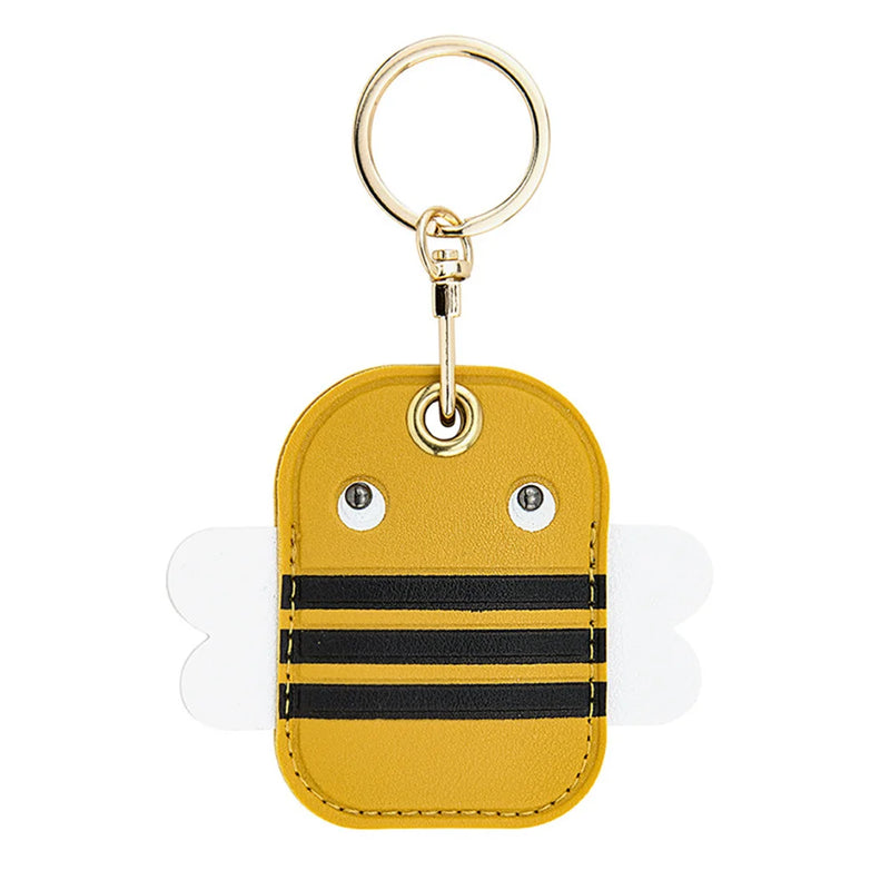 Water Drop Leather Key Ring Access Control Card Holder