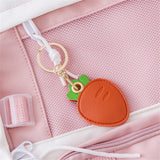 Water Drop Leather Key Ring Access Control Card Holder