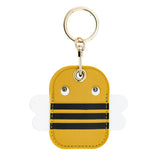 Water Drop Leather Key Ring Access Control Card Holder
