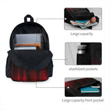 Red Abstract Backpacks Men's Women's Bags