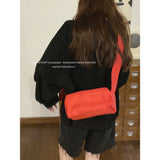 Red Bag Women's Nylon Bag Small Square Bag All-match One-shoulder Women's Bag
