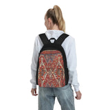 Qashqai Rug Print Backpacks - Red & Persian
