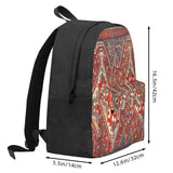 Qashqai Rug Print Backpacks - Red & Persian