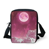 Red Clouds Galaxy 3D Printing Mini Messenger Bag Girls Boys Women