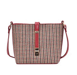 Red Crossbody Bag Cheap Hot Leather Bags Women Handbags Stripe Lady Bucket Bag