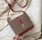 Red Crossbody Bag Cheap Hot Leather Bags Women Handbags Stripe Lady Bucket Bag