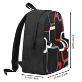Red Gray Retro Squares Backpacks Men's Backpacks Bags For Women