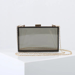 Clear Jelly Clutch Bag Transparent Crossbody Purse High Acrylic Candy Red